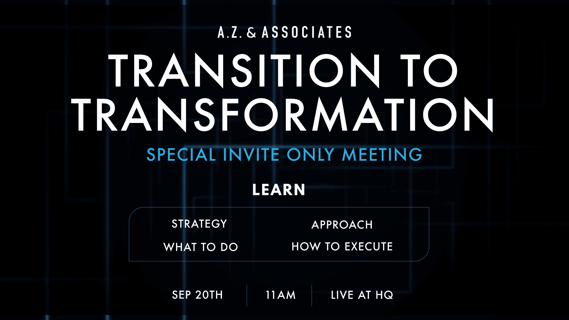 Invite Only Training